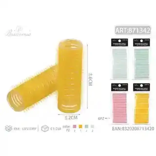 Bigodini per capelli 2.0 cm×6 cm 6 pz – articolo 871342