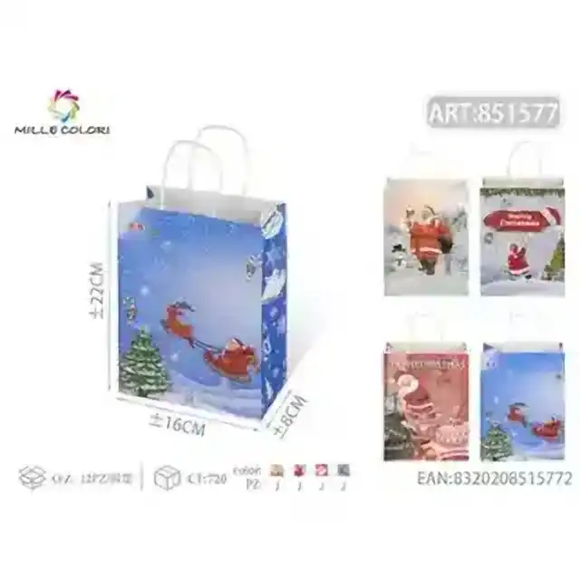 Busta di carta 16 × 22 × 8 cm natale – articolo 851577
