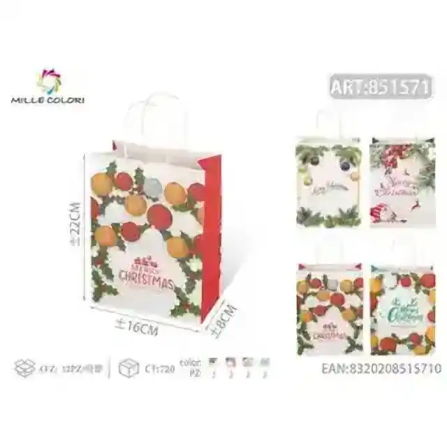 Busta di carta 16 × 22 × 8 cm natale – articolo 851571