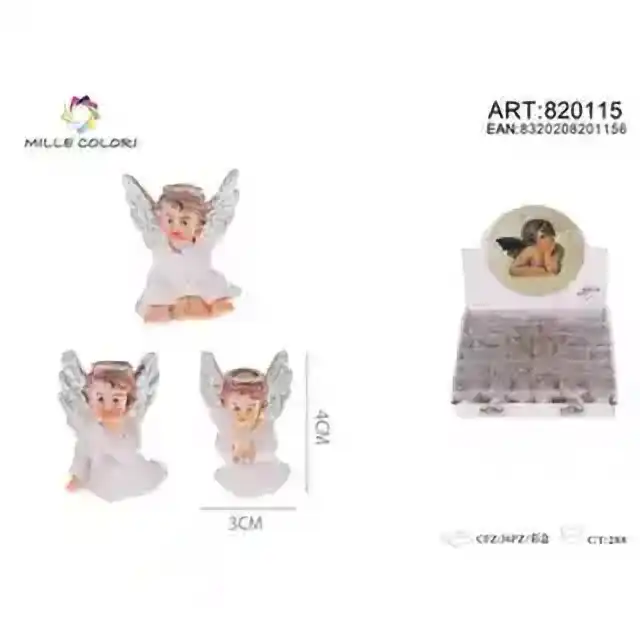 Angioletti in resina 3 × 4.2 cm – articolo 820115