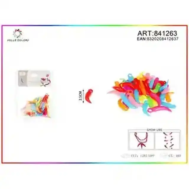 Pendete decorativo 2.5 cm ±50 pz – colori assortiti – articolo 841263