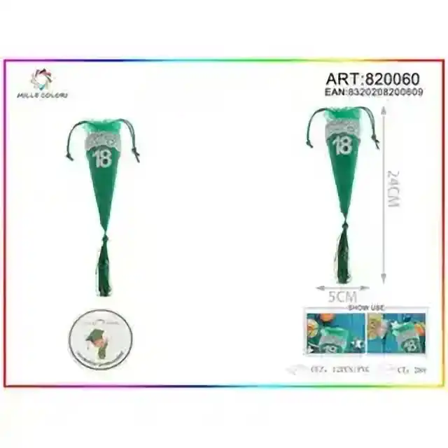 Portaconfetti 18anni – verde – articolo 820060