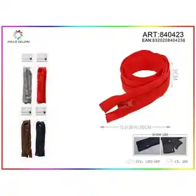 Cerniere lampo nylon sganciabile 70 cm – colori assortiti – articolo 840423