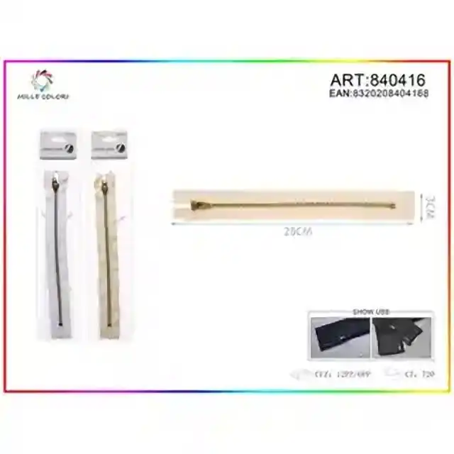 Cerniere lampo sganciabile 20 cm – articolo 840416