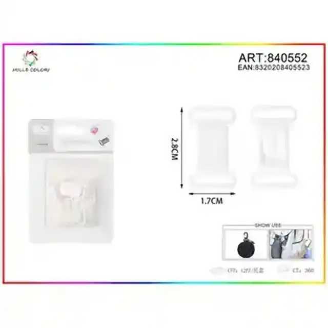 Fibbia spalline 1.7 × 2.8 cm 10 pz – bianco – articolo 840552