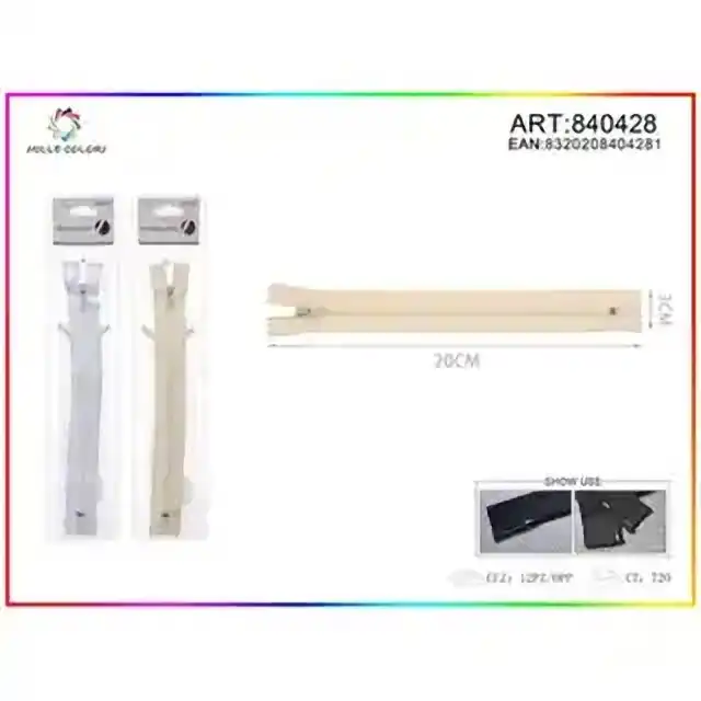 Cerniere lampo nylon sganciabile 70 cm – articolo 840428