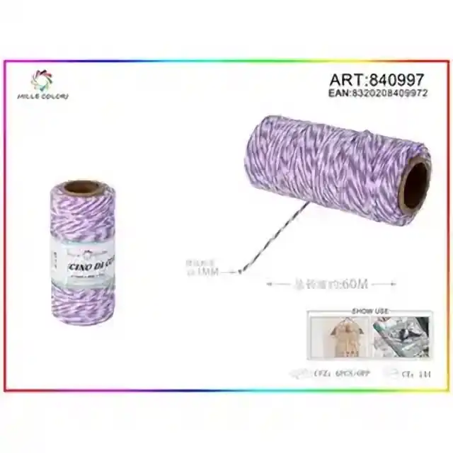 Cordoncino bicolore 1.0 mm×70 g×60 m – articolo 840997