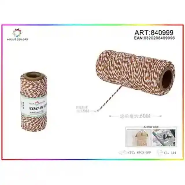 Cordoncino bicolore 1.0 mm×70 g×60 m – articolo 840999