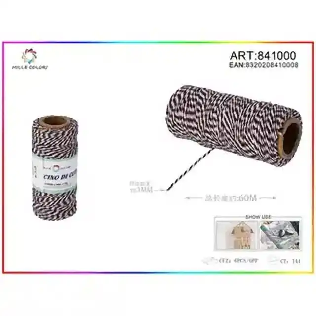 Cordoncino bicolore 1.0 mm×70 g×60 m – articolo 841000